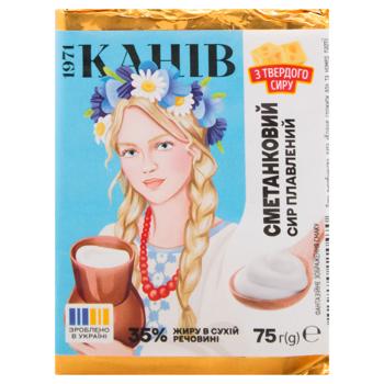 Сыр плавленый Канів Сметанковый 40% 75г - купить, цены на - фото 2