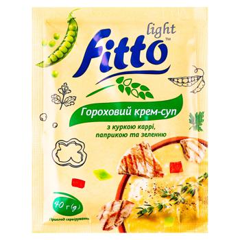 Крем-суп гороховий Fitto Light з куркою каррі, паприкою і зеленню 40г