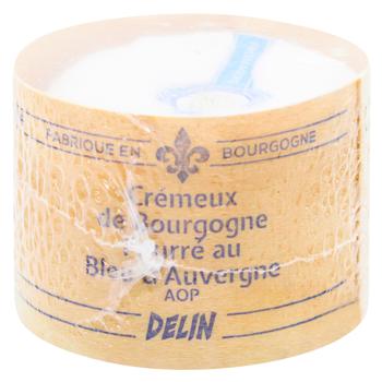 Сыр Delin Cremeux De Bourgogne Bleu D’auvergne Boite Bois 100г - купить, цены на WINETIME - фото 1