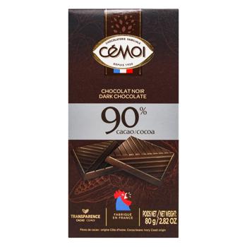 Шоколад чорний Cemoi 90% 80г - купити, ціни на Таврія В - фото 1