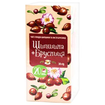 Чай трав'яний 7 Шипшина-брусниця 20шт*2г - купити, ціни на КОСМОС - фото 1