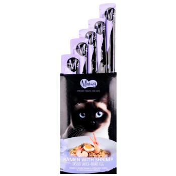 Ласощі для котів Mavsy Creamy Рамен з креветками в лляному соусі та перепелиним яйцем кремові 5шт*15г - купити, ціни на MasterZoo - фото 3