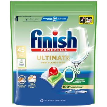 Таблетки для посудомийних машин Finish Power 0% 45шт - купити, ціни на КОСМОС - фото 1