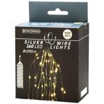 Indoor Garland on Batteries 160 Led Bulbs 8 Rows of 2m with 20 Bulbs Warm White Color