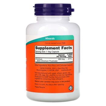 Now Foods Chromium Picolinate 200mcg 250 capsules - buy, prices for Biotus - photo 2