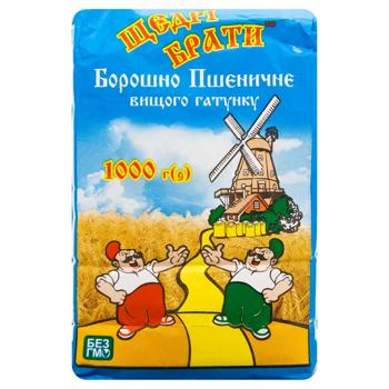 Shchedri Braty Wheat Flour 1kg - buy, prices for ULTRAMARKET - photo 2
