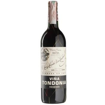 Вино Vina Tondonia Reserva червоне сухе 13% 0,75л - купити, ціни на Cупермаркет "Харків" - фото 1