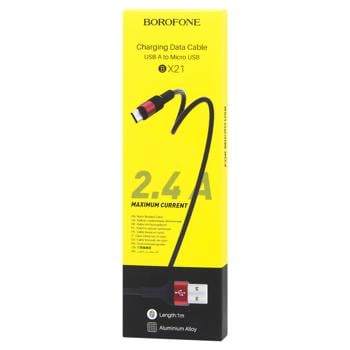 Кабель Borofone USB-microUSB 1м красный - купить, цены на ЕКО Маркет - фото 1