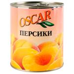 Персики Oscar половинки в легкому сиропі 850мл