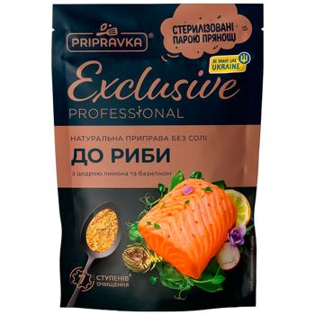 Приправа Pripravka Exclusive Professional к рыбе с цедрой лимона и базиликом без соли 45г - купить, цены на Чудо Маркет - фото 1