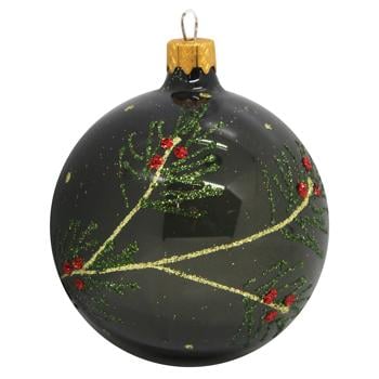 Koopman Dark Christmas Ball with Flowers 10cm in Assortment - buy, prices for - photo 4