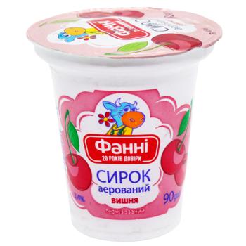 Fanni Aerated Curd Cheese with Cherry Filler 3.4% 90g - buy, prices for Za Raz - photo 1