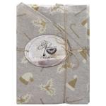 Provence Hats on Beige Tablecloth 136cm