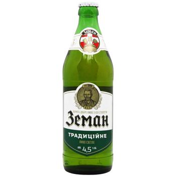 Пиво Zeman Традиционное светлое 4% 0,5л - купить, цены на Чудо Маркет - фото 1