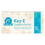 Carlson Labs Key-E Vitamin E Suppositories for Hemorrhoids 12 inserts