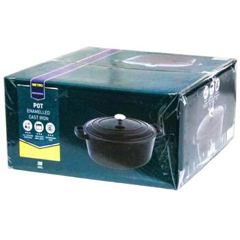 Кастрюля Metro Professional овальная чугунная черный 35см 7,9л - купить, цены на METRO - фото 1