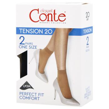 Носки женские Conte Elegant Tension nero 20ден 23-25р 2 пары - купить, цены на NOVUS - фото 2