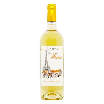 Lettres De France Blanc Moelleux White Semisweet Wine 11% 0.75l - buy, prices for WINETIME - photo 2