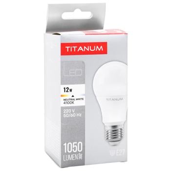 Лампа светодиодная Titanum A60 12W E27 4100K - купить, цены на КОСМОС - фото 2