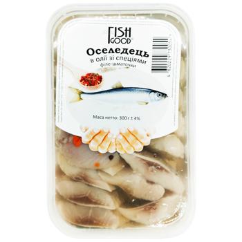 Fish Good Herring Fillet Pieces with Spices in Oil 300g - buy, prices for Supermarket "Kharkiv" - photo 2