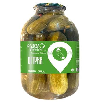 Vegetables cucumber canned 3000ml - buy, prices for Ideal - photo 1