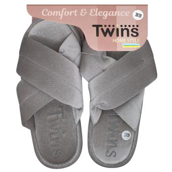 Twins Velor with Stitching Women's Home Slippers s.36-40 in Assortment - buy, prices for NOVUS - photo 2