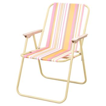 Стульчик-кресло Зед складной для пикника Полоска в ассортименте 52х48х76см - купить, цены на ЕКО Маркет - фото 2