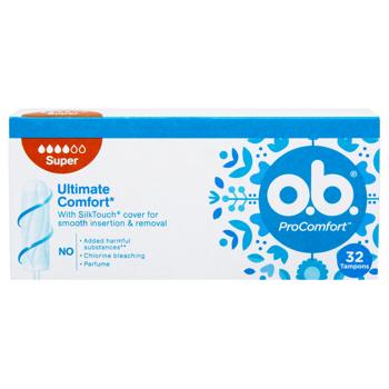 O.B.® Pro Comfort Super Tampons 32pcs - buy, prices for COSMOS - photo 3