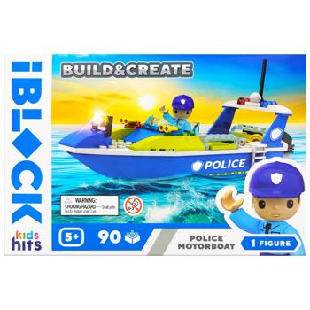 Iblock Junior Kids Hits Police Boat Constructor 90 pieces - buy, prices for Tavria V - photo 1