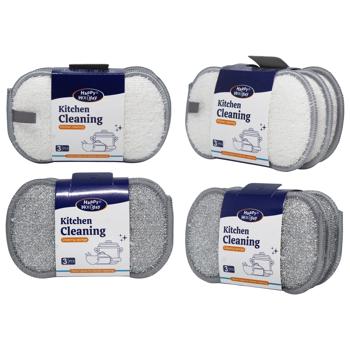 Губки кухонні 3шт 34841 E-129х95 И857 - купити, ціни на КОСМОС - фото 1