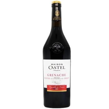 Вино Maison Castel Grenache красное полусладкое 12,5% 0,75л - купить, цены на Cупермаркет "Харьков" - фото 1