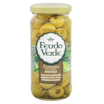 Feudo Verde Manzanilla Stuffed With Anchovies Green Olives 240g - buy, prices for NOVUS - photo 1