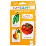 Набір навчальних карток Dodo Монтессорі Овочі та фрукти