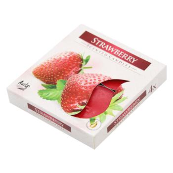 Bispol Strawberry Candle 4pcs - buy, prices for ULTRAMARKET - photo 2