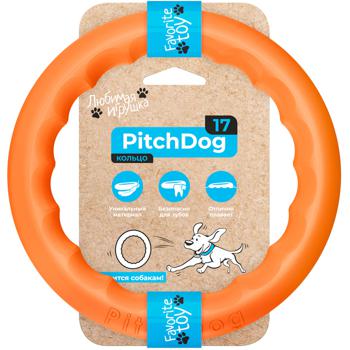Іграшка для собак PitchDog Кільце для апортування 17см помаранчевий - купити, ціни на MasterZoo - фото 1