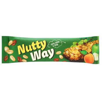 Батончик-мюсли Vale Nutty Way ореховый с фруктами частично глазурированный 40г