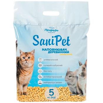 Наполнитель гигиенический Природа Sani Pet универсальный древесный 5кг - купить, цены на КОСМОС - фото 1