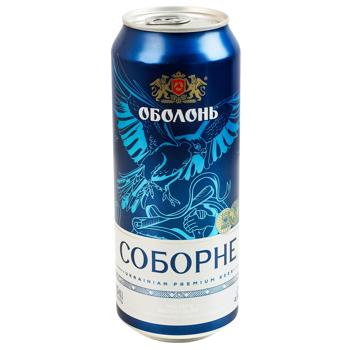 Пиво Оболонь Соборное светлое 4,9% 0,5л - купить, цены на Чудо Маркет - фото 2