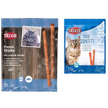 Trixie Premio Stick Quintett Sticks with Salmon and Trout Cat Snack 5pcs x 5g - buy, prices for COSMOS - photo 1