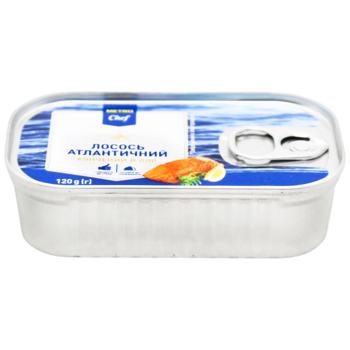 Лосось Metro Chef атлантический копченый в масле 120г