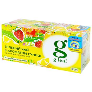Чай зеленый G'tea! с ароматом земляники 1,75г*20шт - купить, цены на Чудо Маркет - фото 7