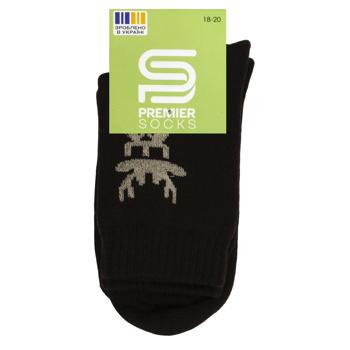 Шкарпетки дитячі Premier Socks махрові з оленем р.18-20 коричневий