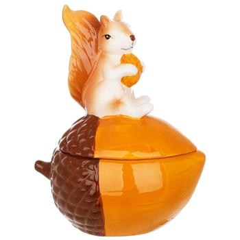 Банка Bona Di в форме ореха керамическая 600мл коричневый - купить, цены на WINETIME - фото 1