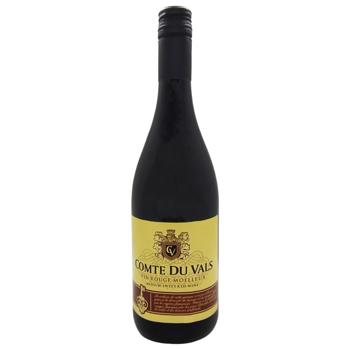 Вино Comte Du Vals Blanc красное полусладкое 11,5% 0,75л - купить, цены на Идеал - фото 1