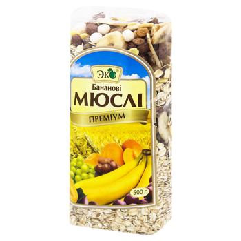 Мюслі Еко Преміум Бананові 500г - купити, ціни на МегаМаркет - фото 2