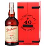 Whiskey Glenfarclas 43% 40years 700ml cardboard box