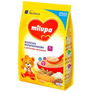 Каша Milupa молочна мультизлакова печиво 210г - купити, ціни на Auchan - фото 1