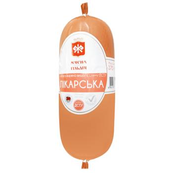 Ковбаса М'ясна Гільдія Лікарська варена вищий сорт 370г - купити, ціни на Grono - фото 1