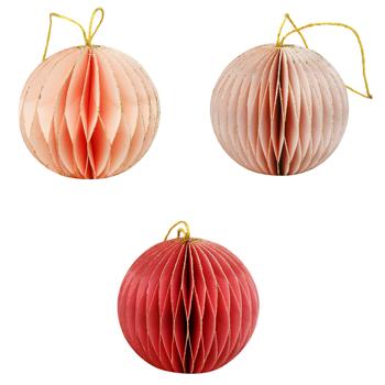 Koopman Colored Paper Christmas Ball 6cm