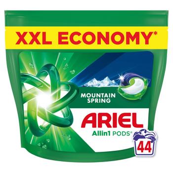 Капсули для прання Ariel Pods Гірське джерело 44шт